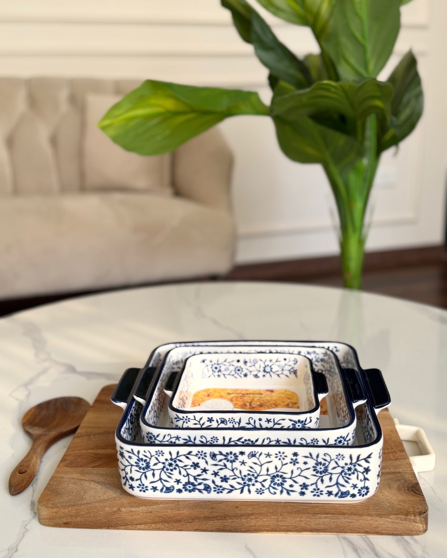 Square Casserole Set (Blue)