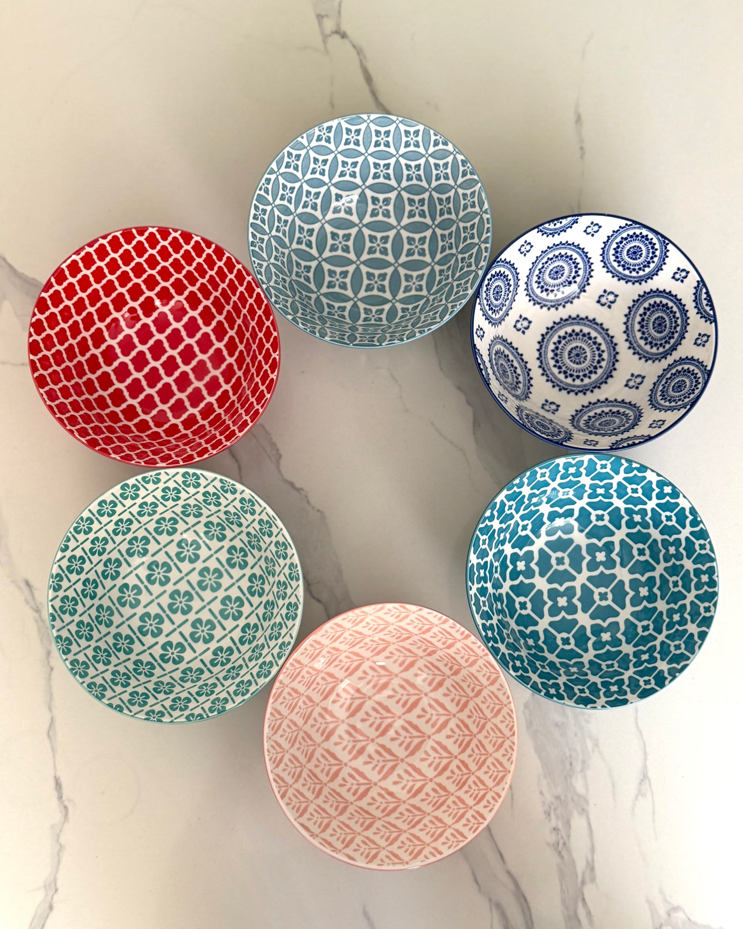 Colorful Patterned Ceramic Bowls