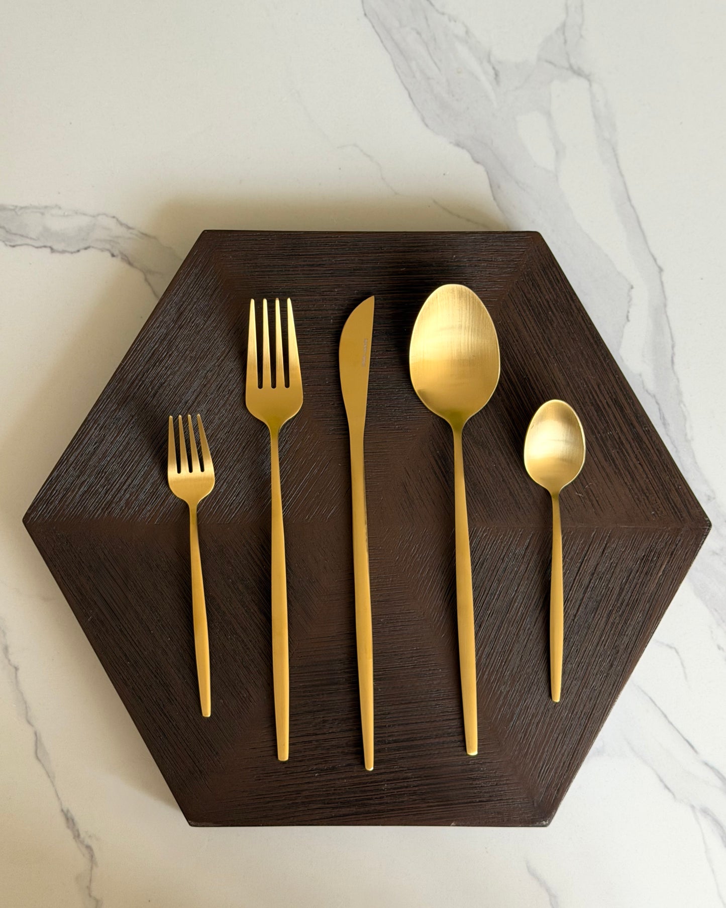 Danny home 20 pieces of gold stainless steel cutlery