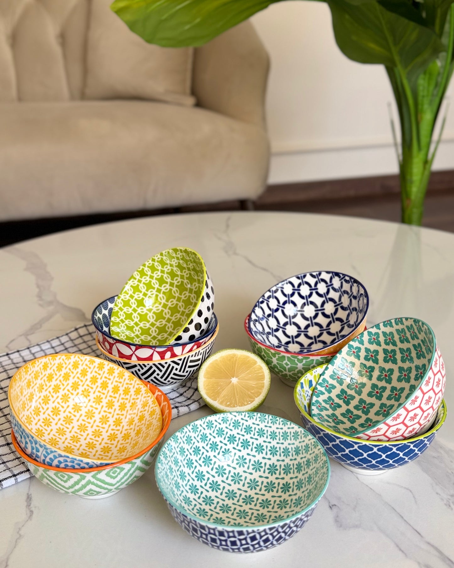 10 Pieces Colorful Bowls Set