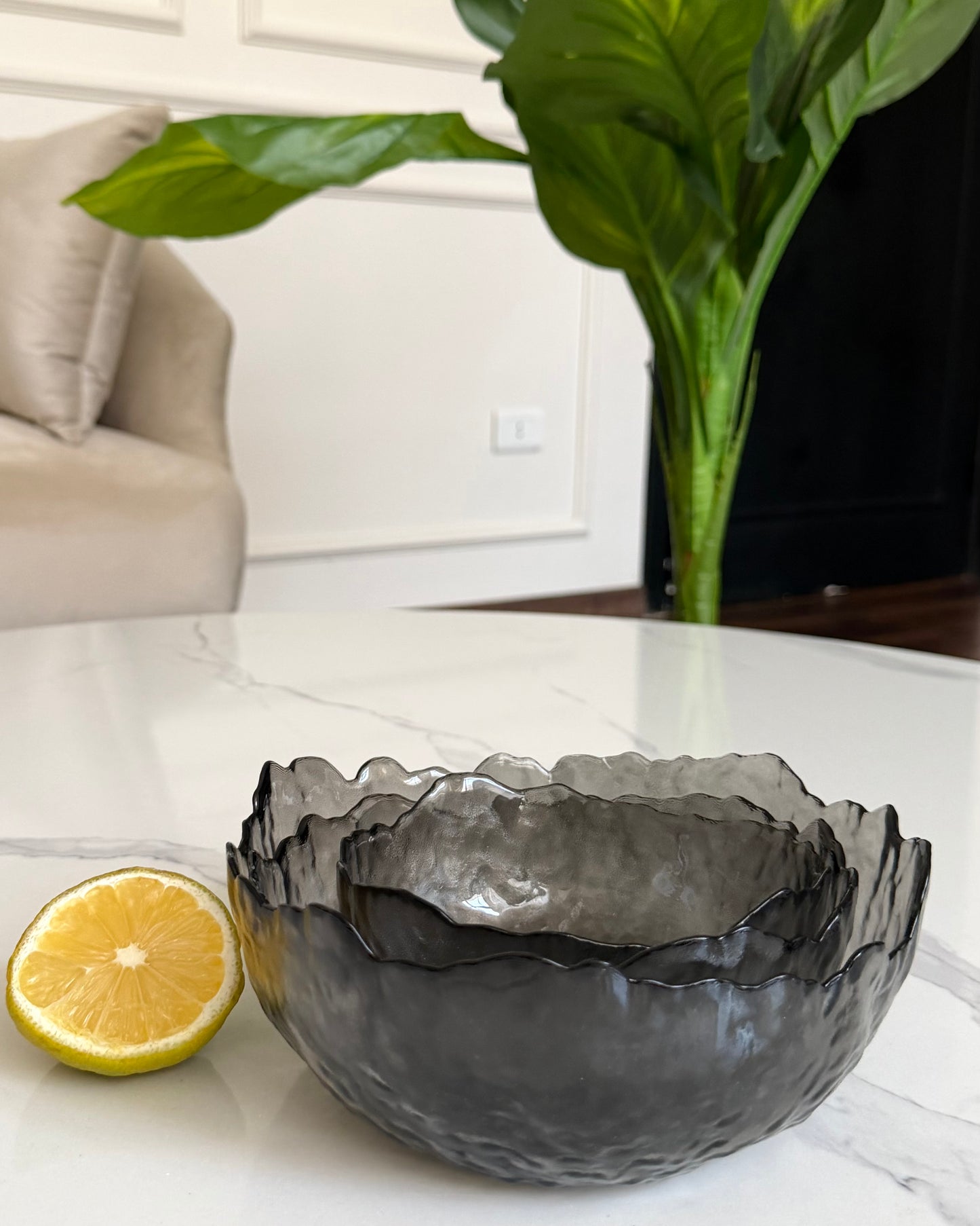 Textured Glass Bowls