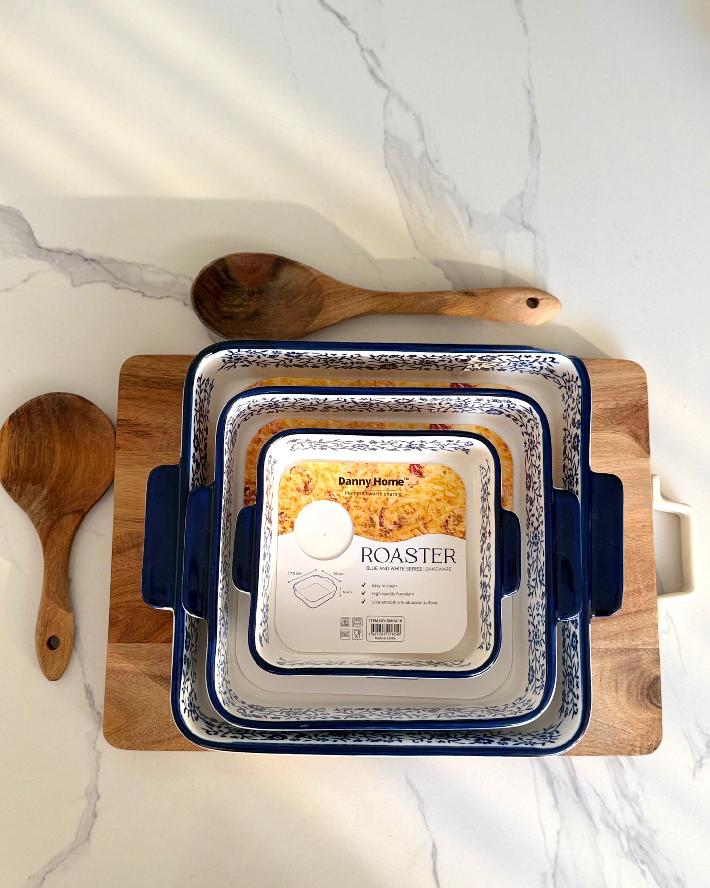 Square Casserole Set (Blue)