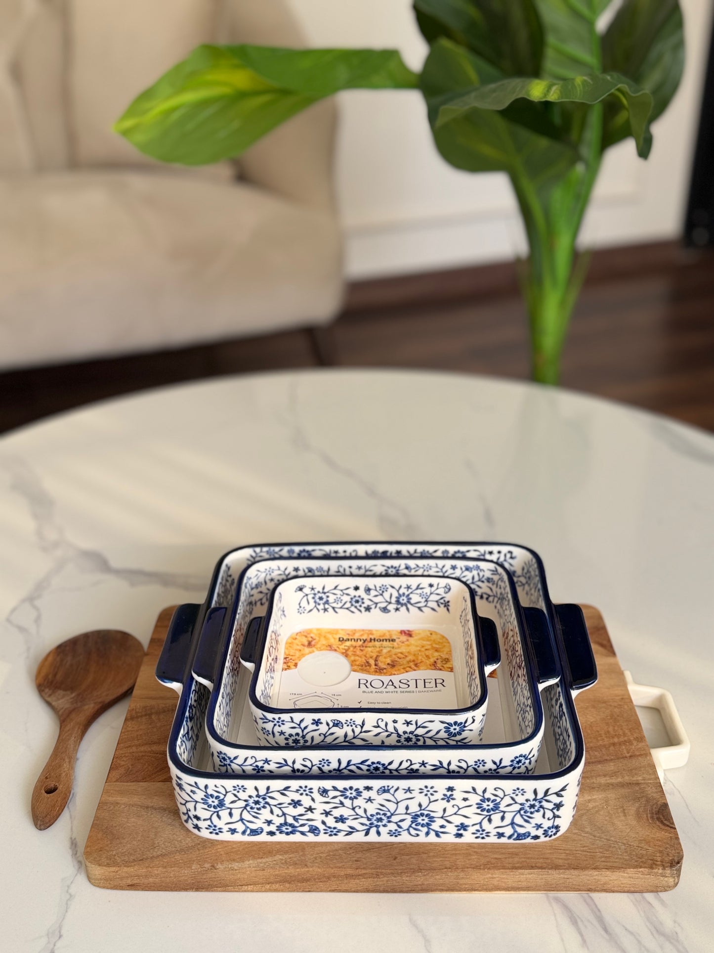 Square Casserole Set (Blue)