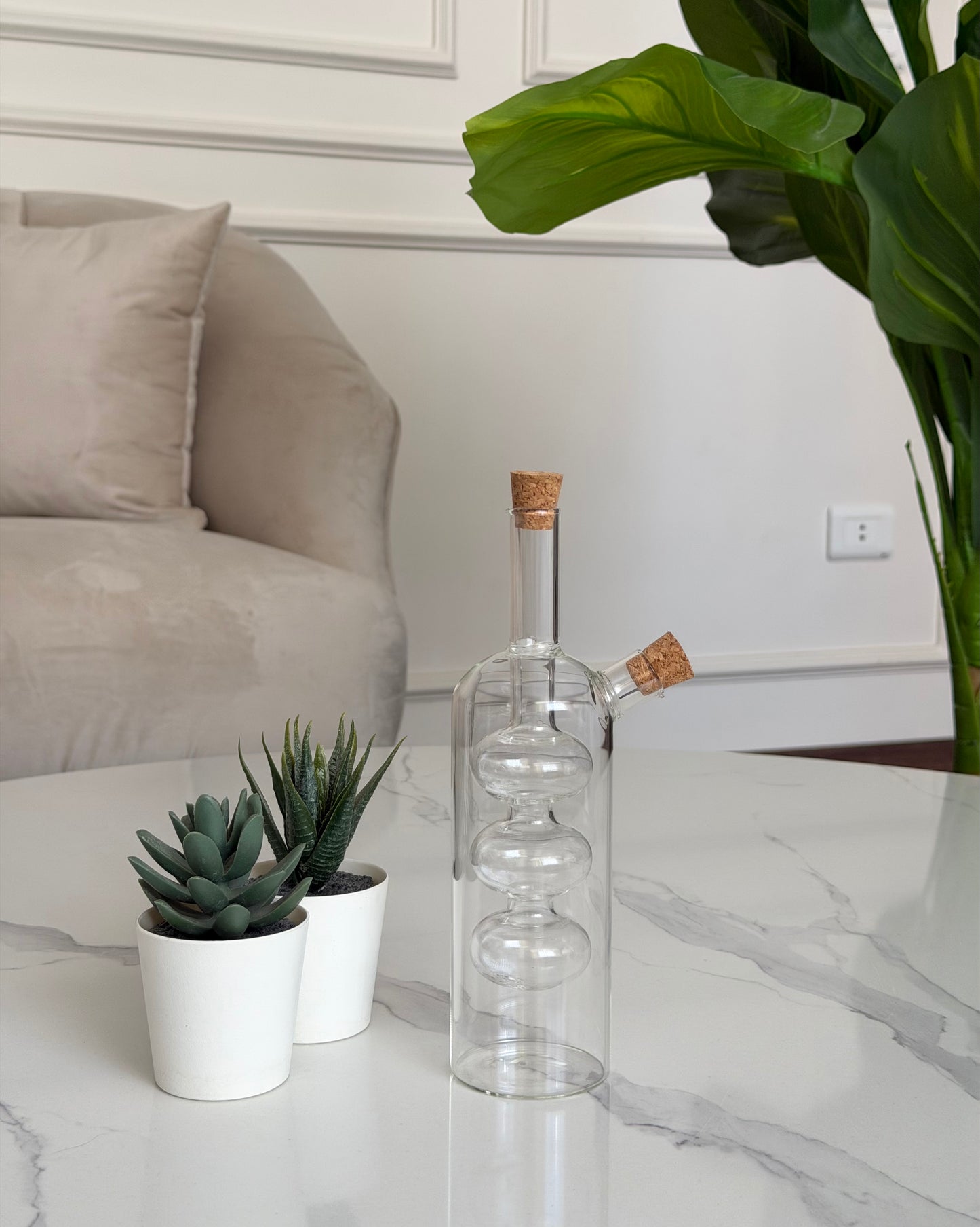 Double Glass Oil & Vinegar Dispenser