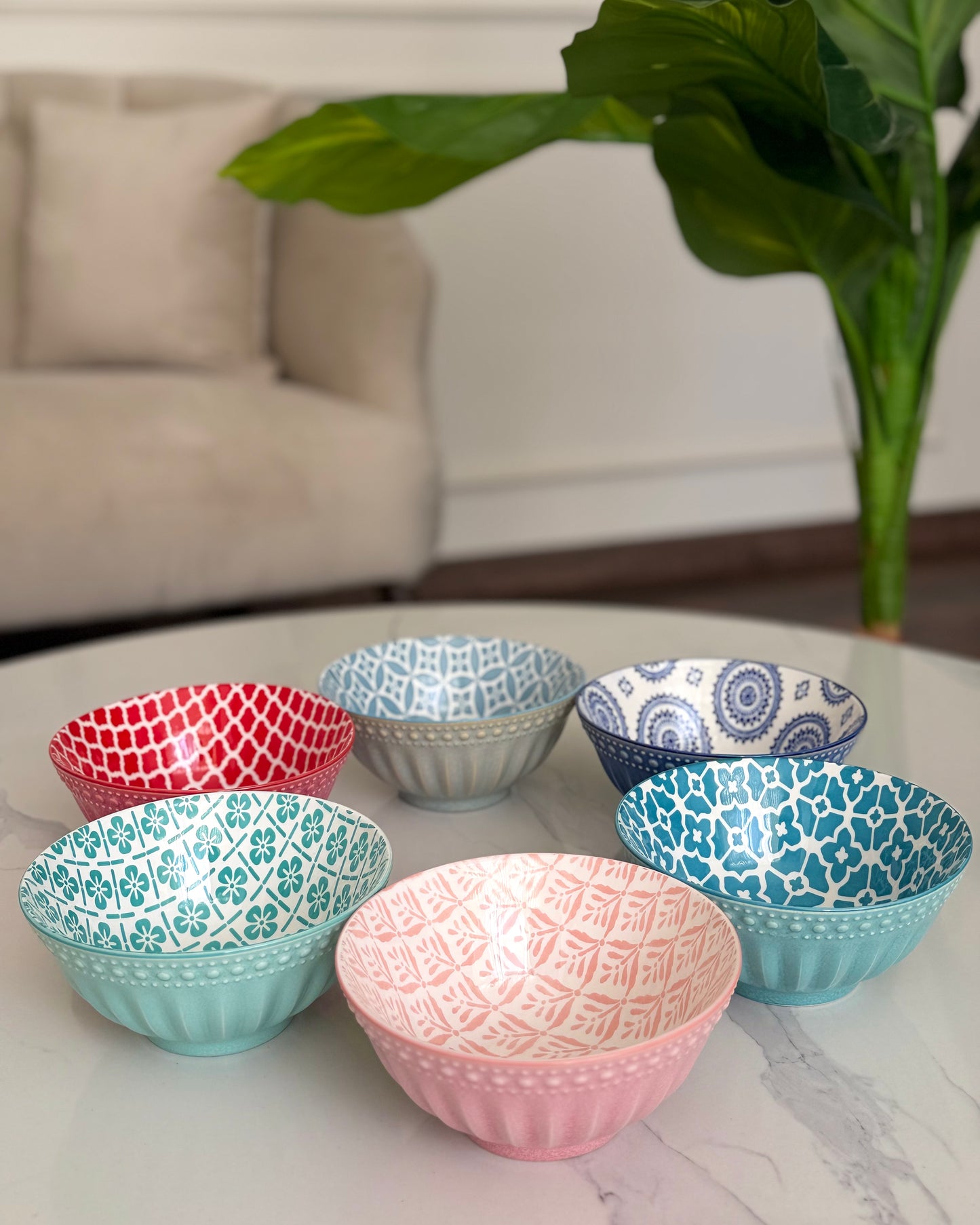Colorful Patterned Ceramic Bowls