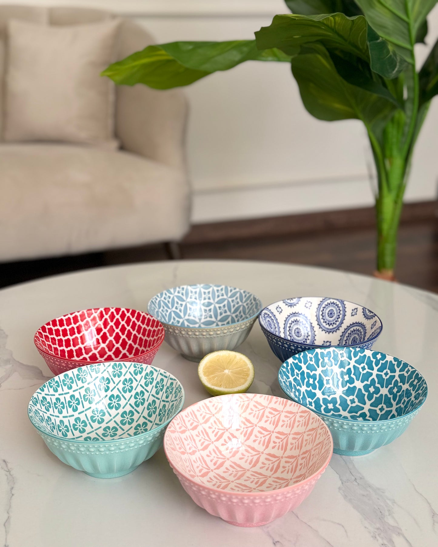 Colorful Patterned Ceramic Bowls