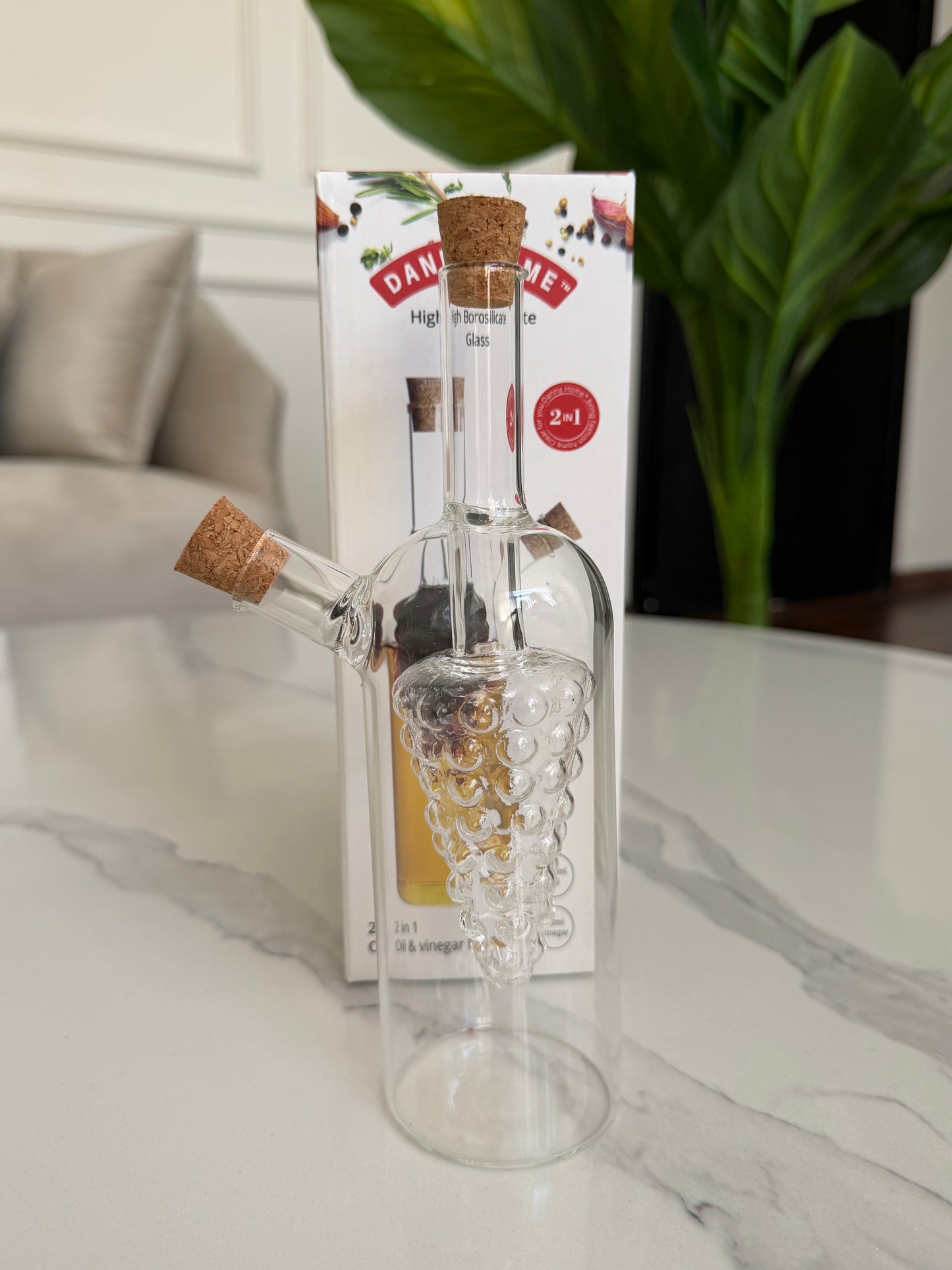 Danny Home Glass Oil & Vinegar Dispenser