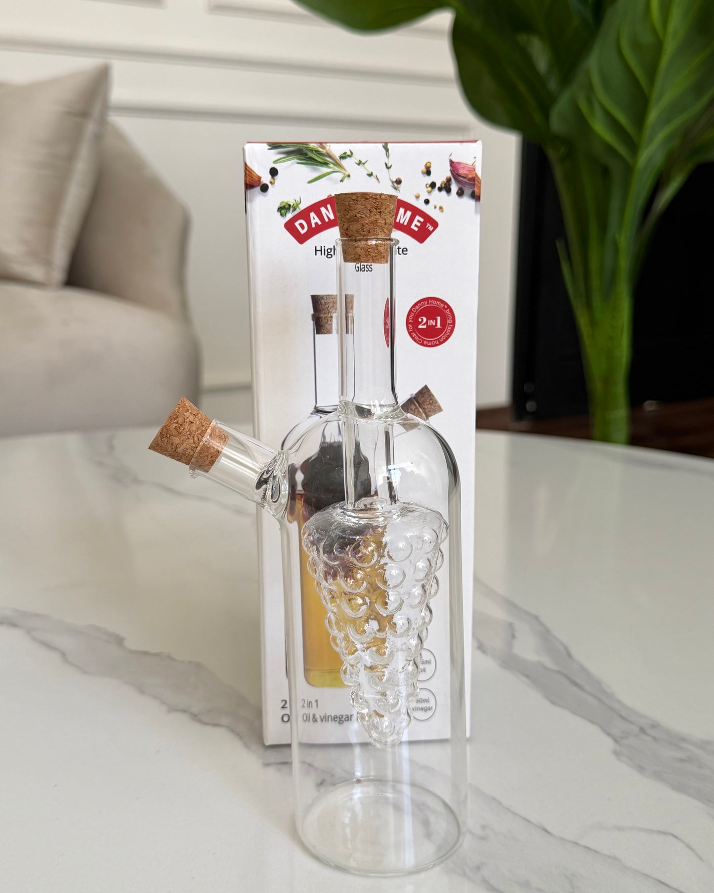 Danny Home Glass Oil & Vinegar Dispenser