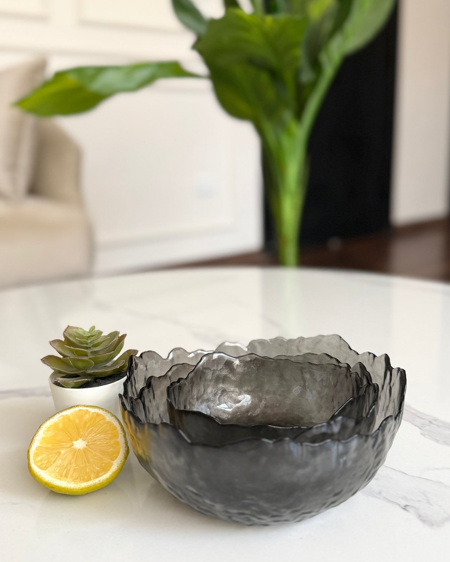 Textured Glass Bowls