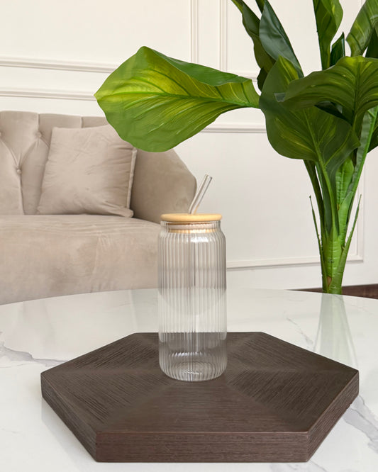 Glass Iced Coffee Mug