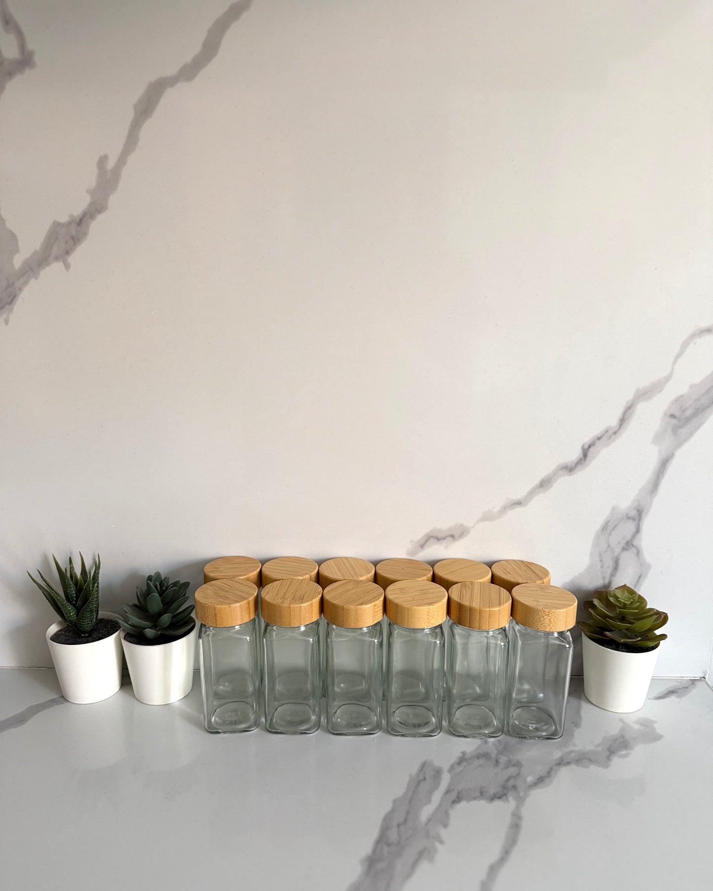 Wooden Spice Jar Set