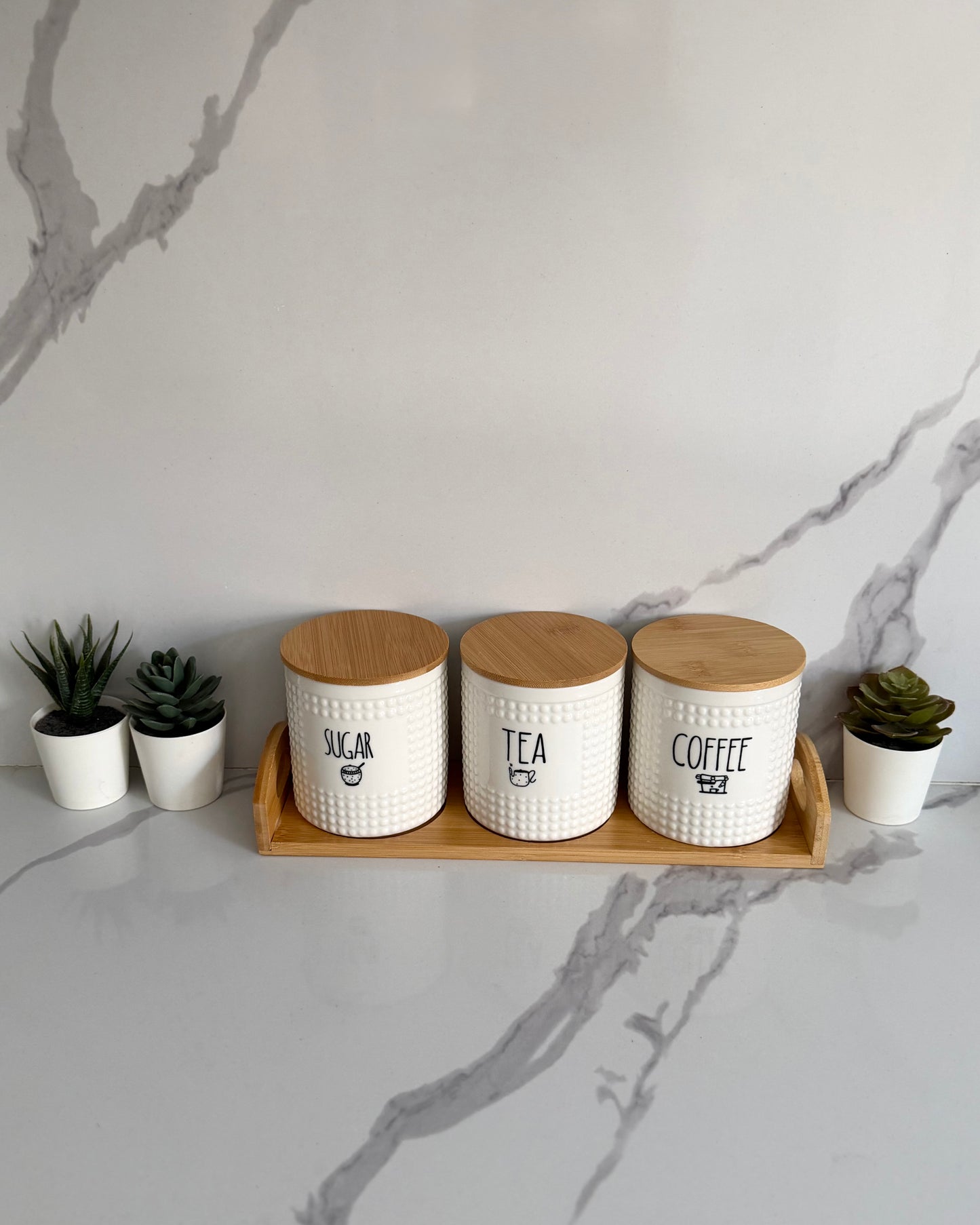 Tea, Sugar & Coffee Canister Set