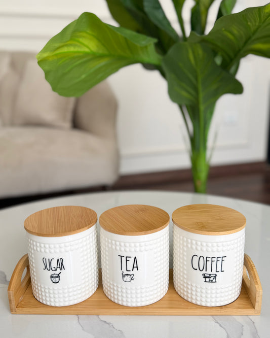 Tea, Sugar & Coffee Canister Set