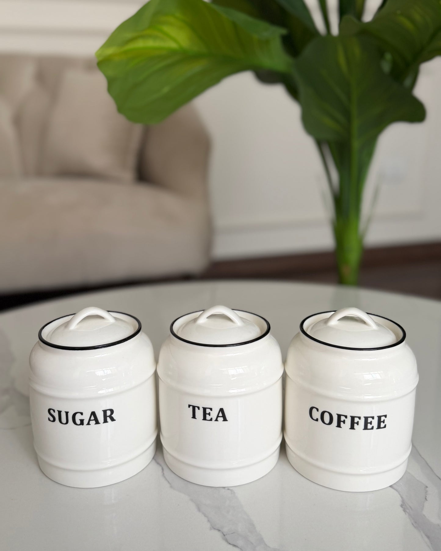 Tea, Sugar & Coffee Storage Canister Set