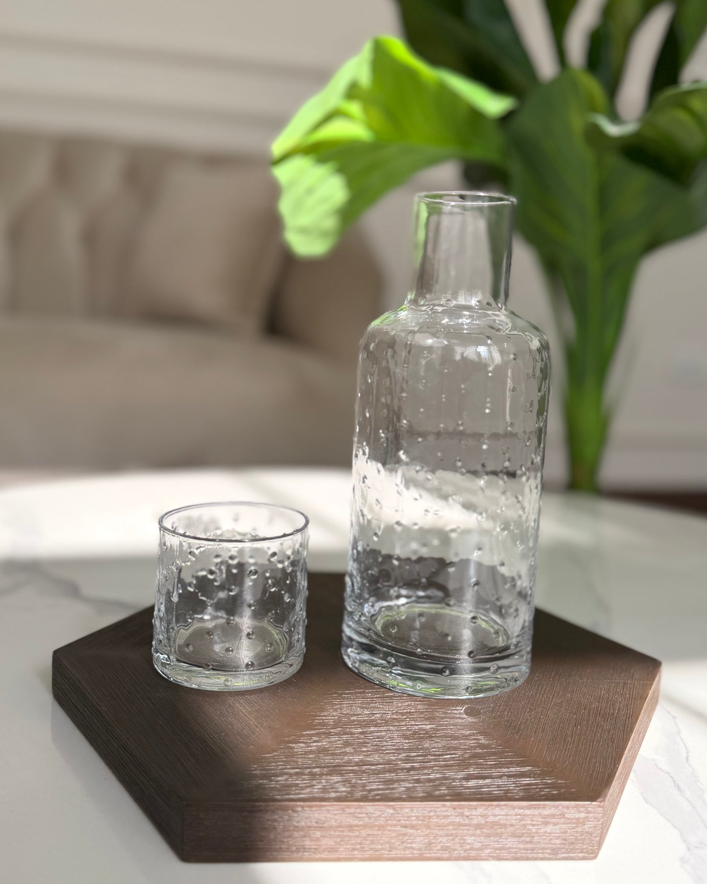Glass Carafe & Tumbler Set
