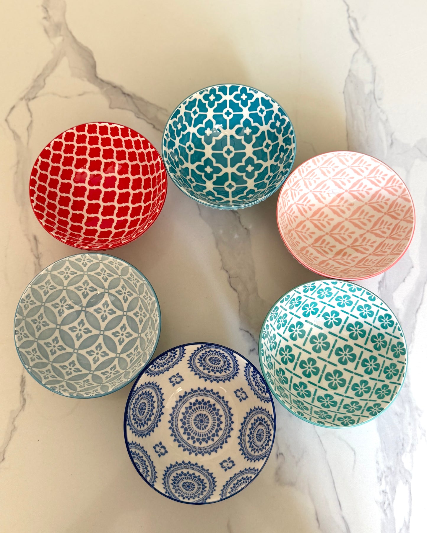 6 Pieces Colorful Bowls set