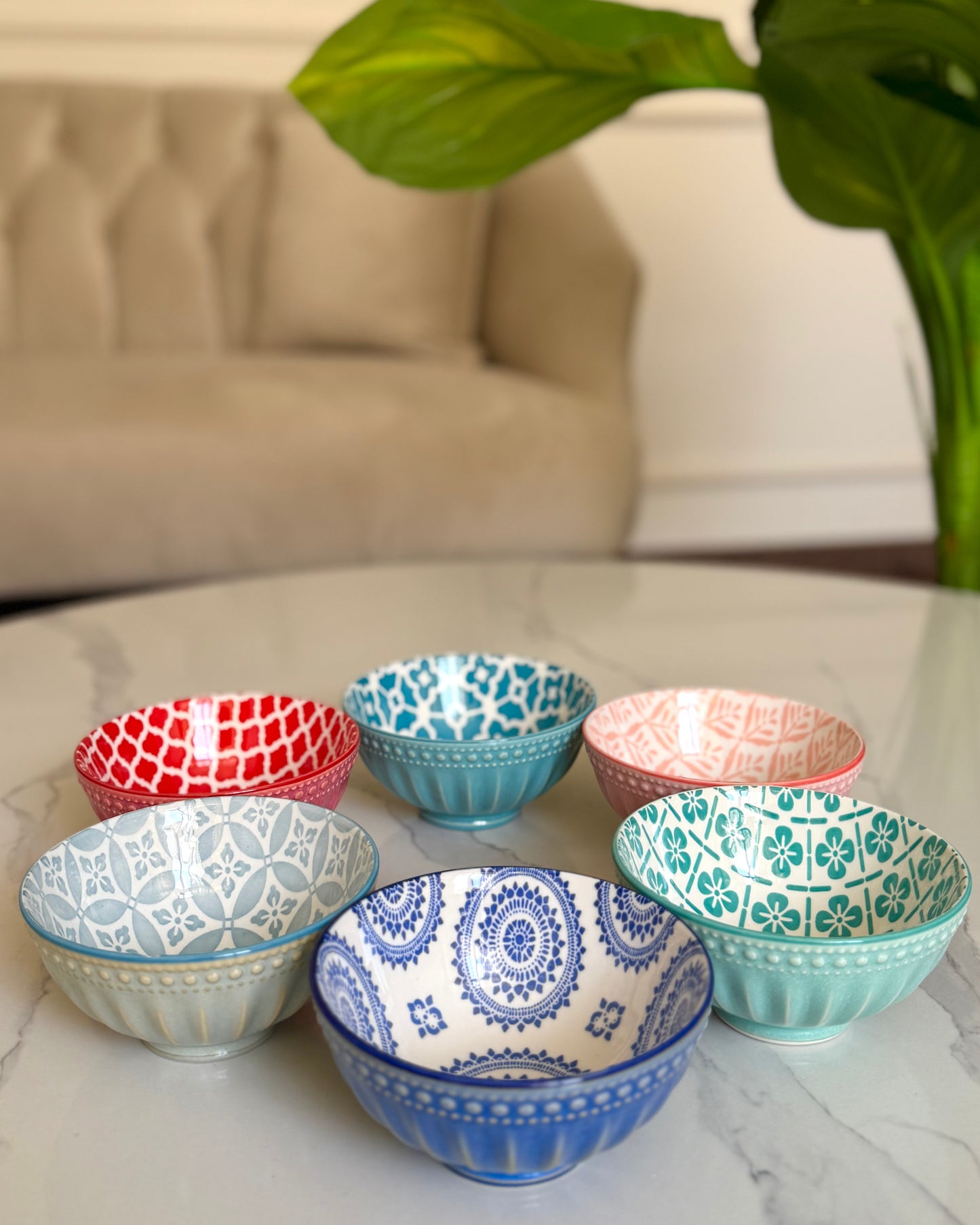 6 Pieces Colorful Bowls set