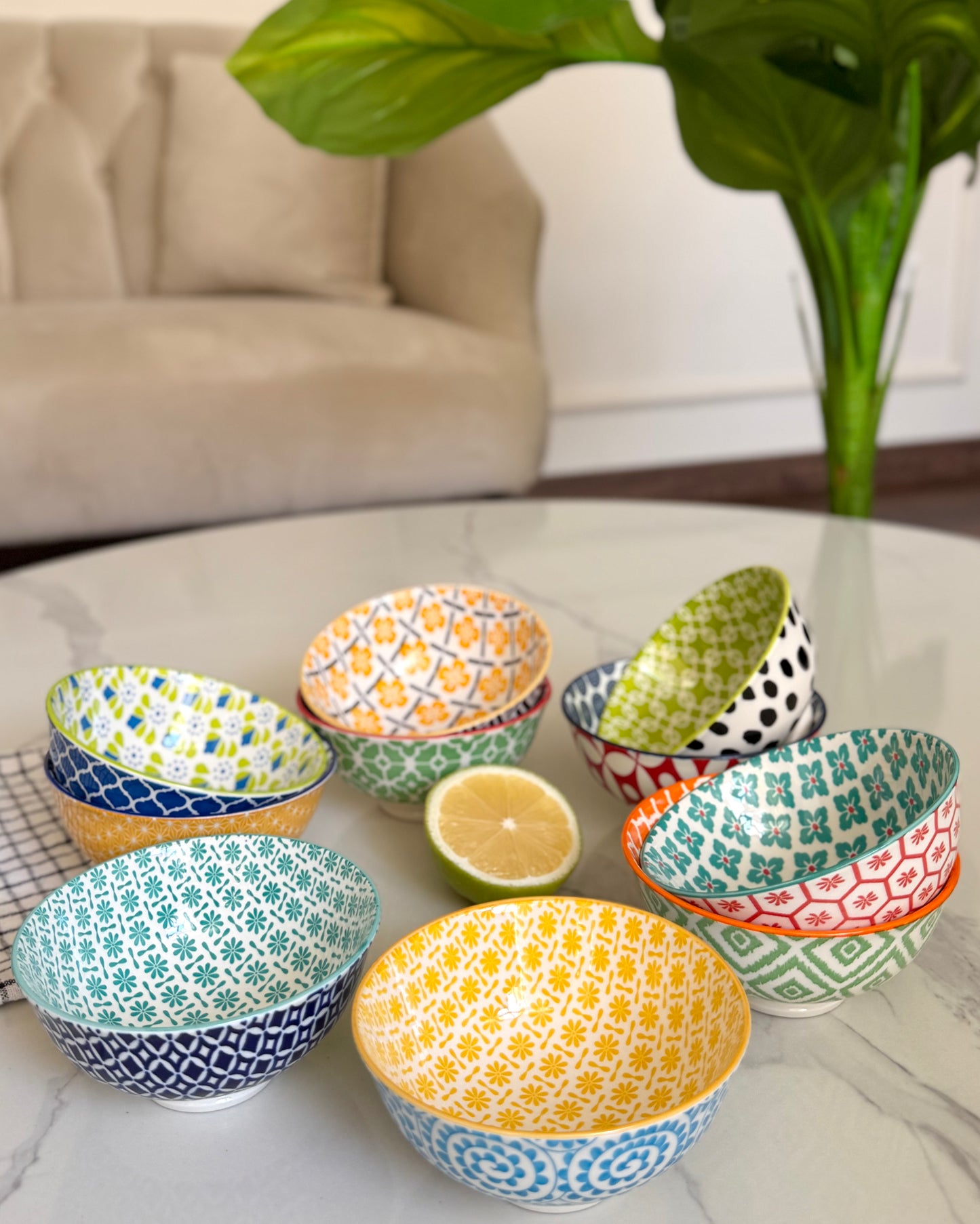 10 Pieces Colorful Bowls Set