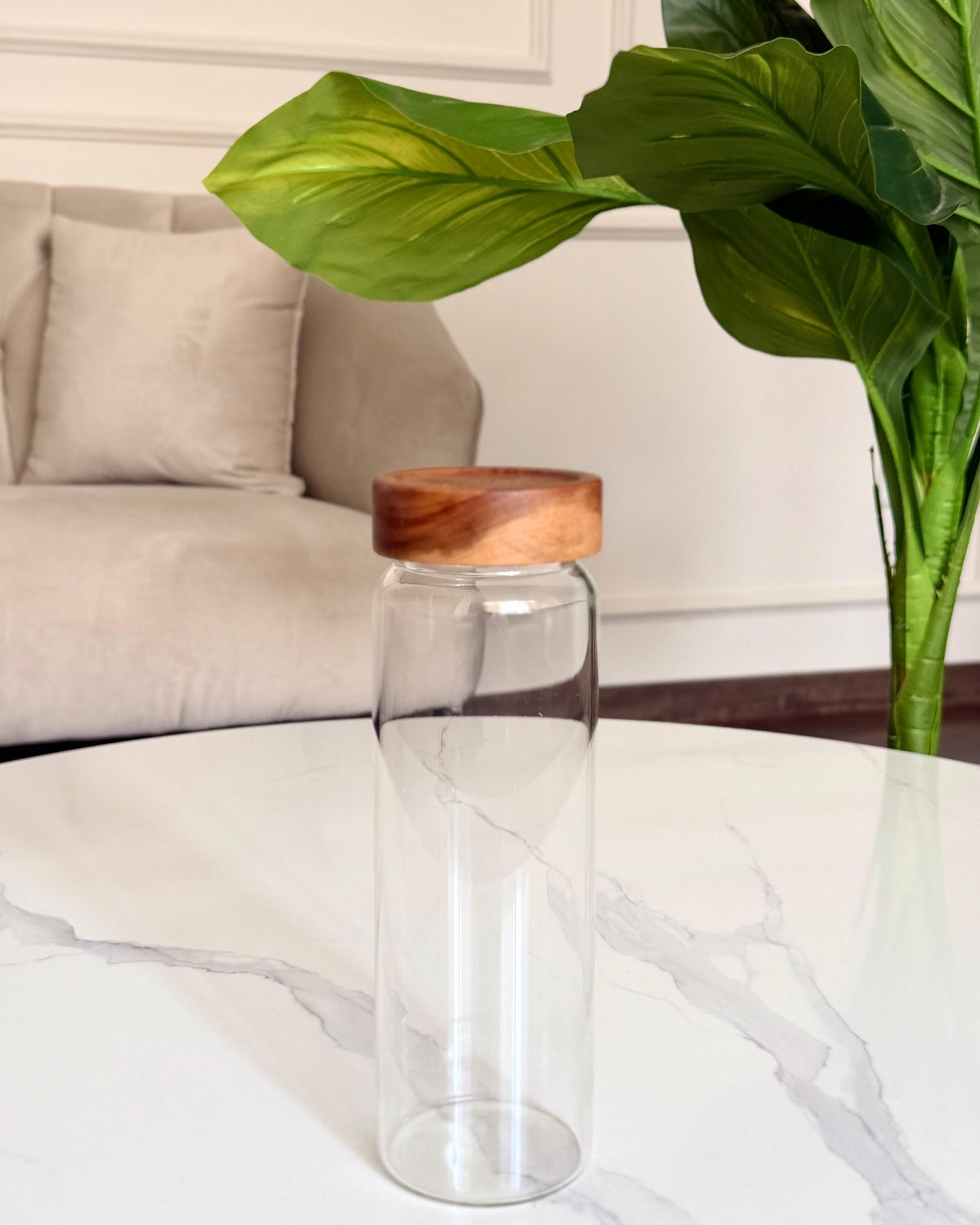 Glass Storage Jar with Wooden Lid
