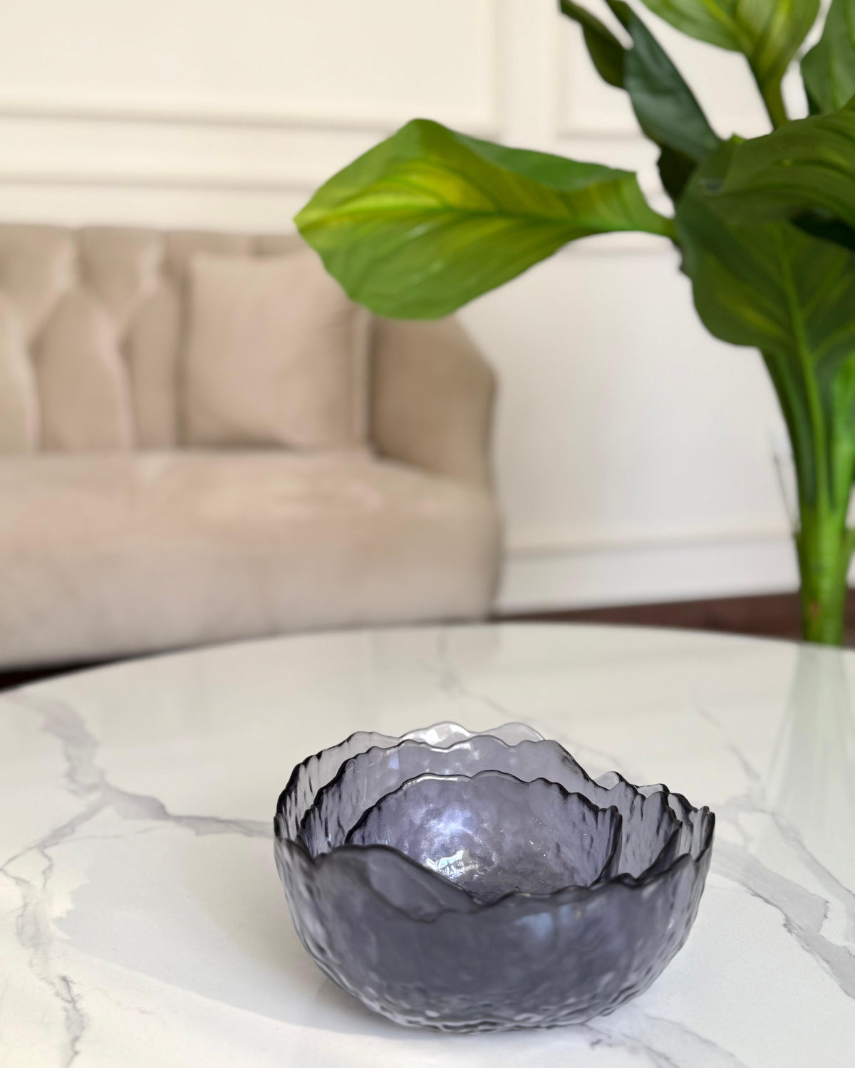 Textured Glass Bowls