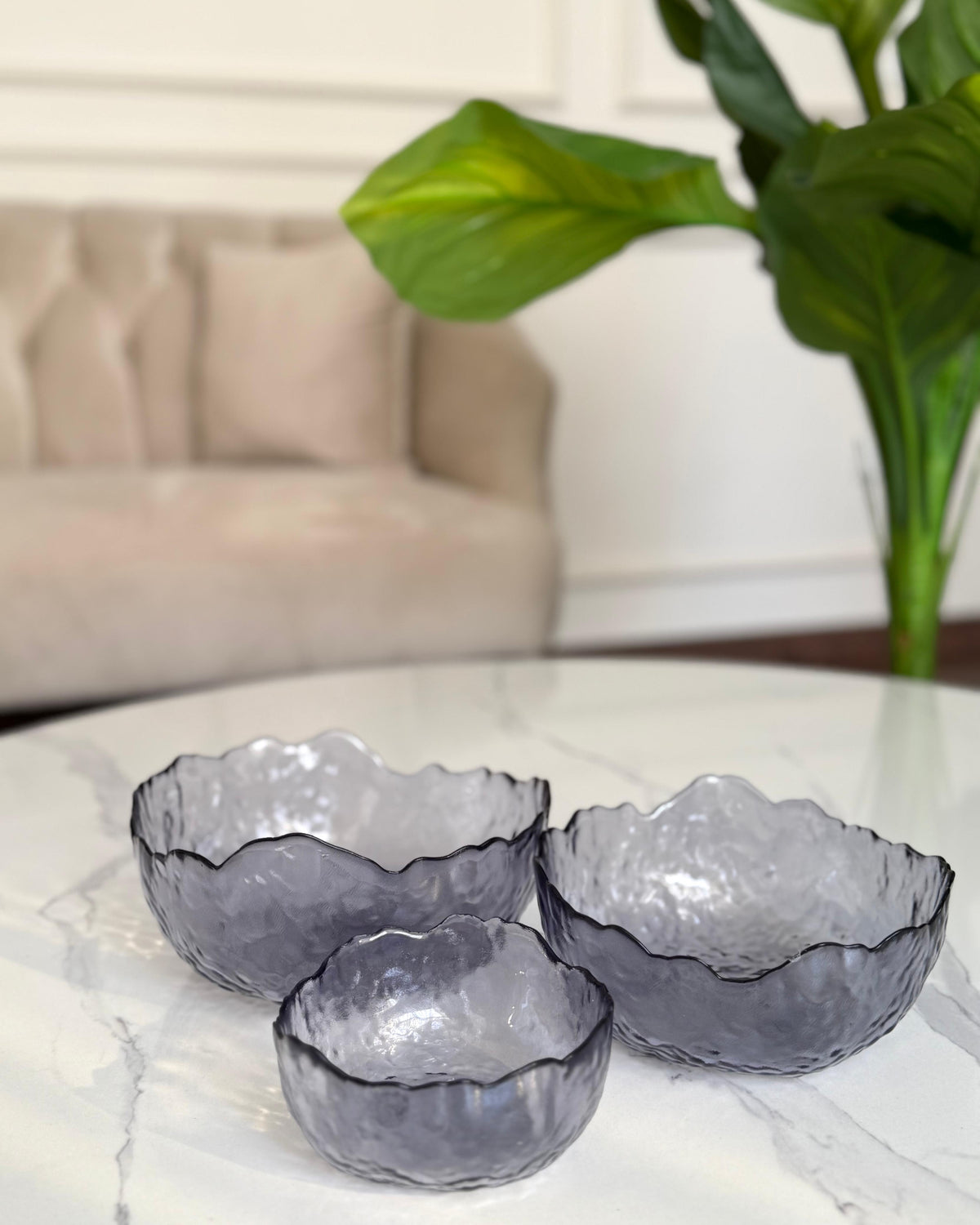 Textured Glass Bowls