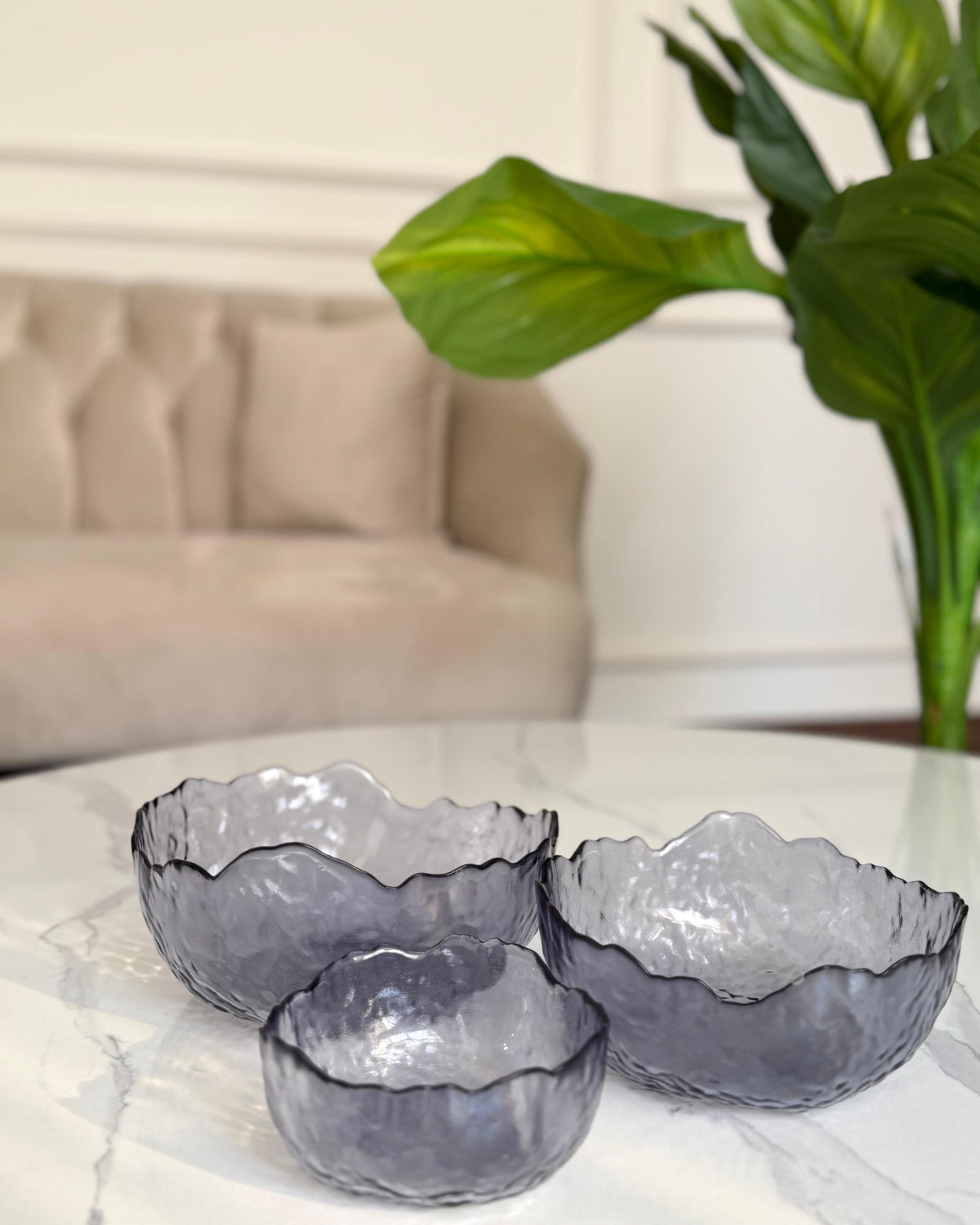Textured Glass Bowls