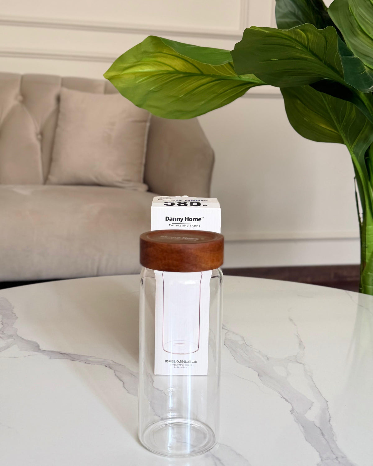 Glass Storage Jar with Wooden Lid