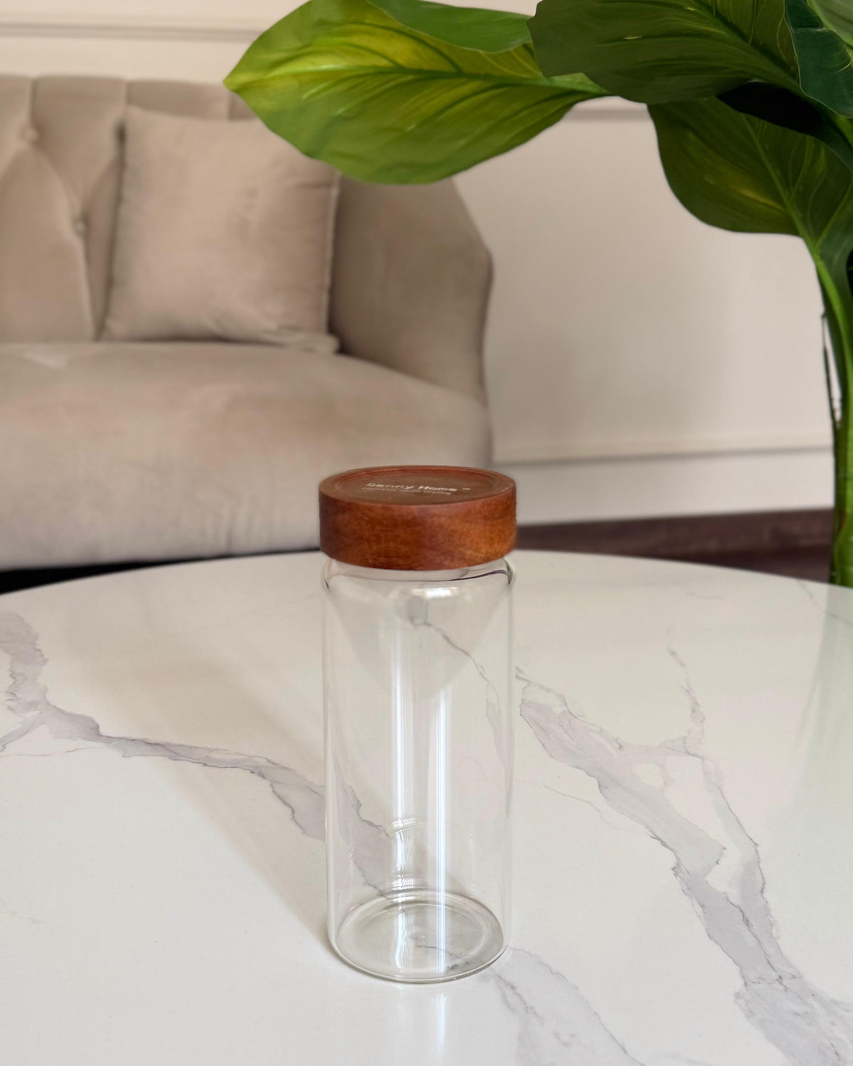 Glass Storage Jar with Wooden Lid
